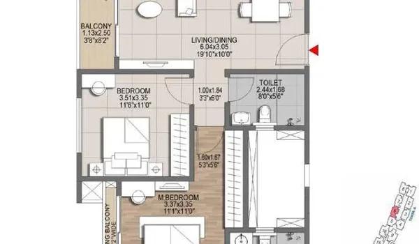 Brigade Lumina floor plan
