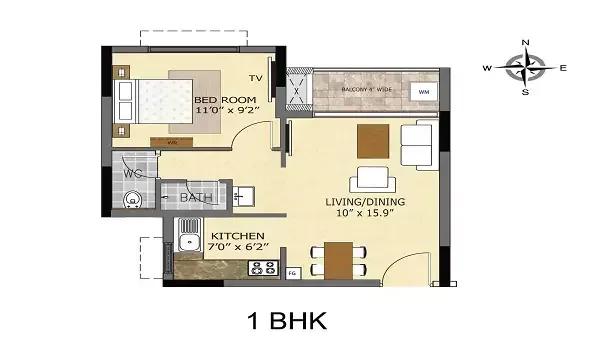Mahindra Blossom floor plan