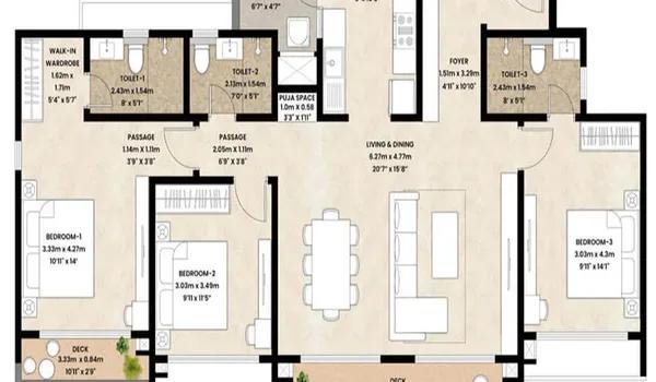 Mahindra Blossom floor plan