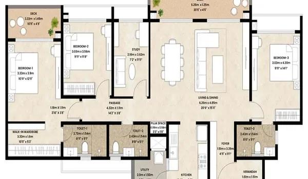 Mahindra Blossom floor plan