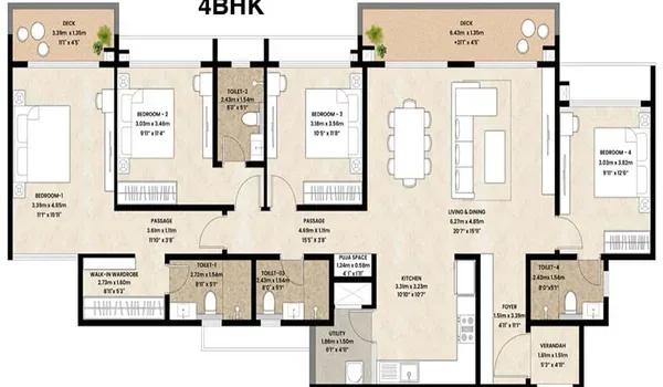 Mahindra Blossom floor plan