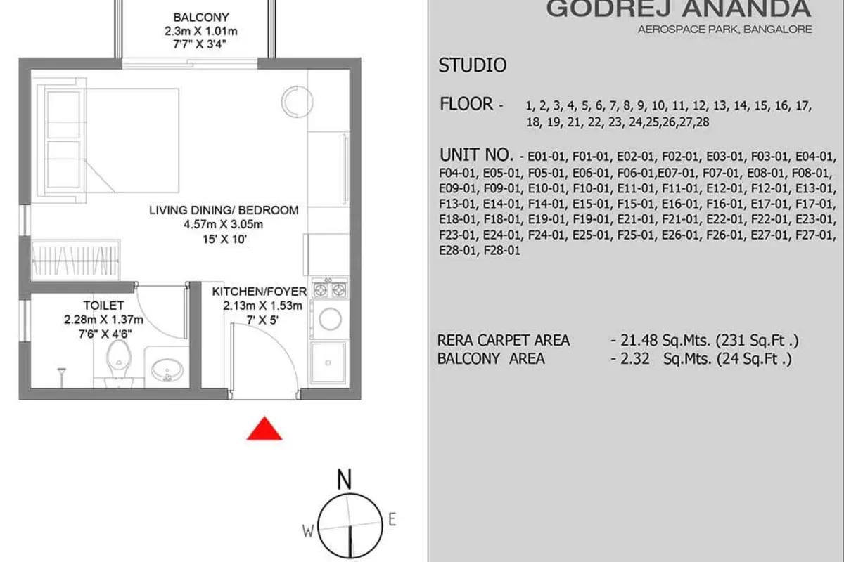 Godrej Ananda floor plan