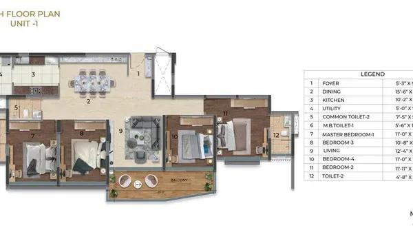 Purva Orient Grand floor plan