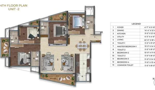 Purva Orient Grand floor plan