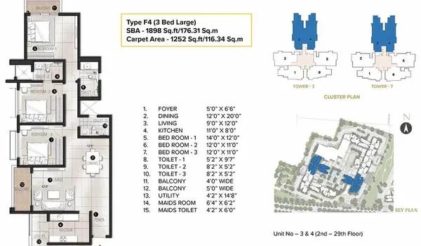Prestige Avalon Park floor plan