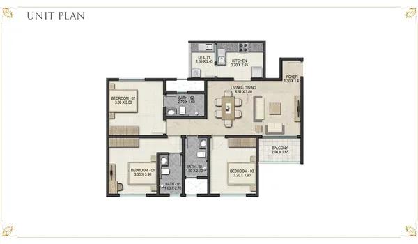 Sobha Royal Pavilion floor plan