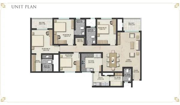 Sobha Royal Pavilion floor plan
