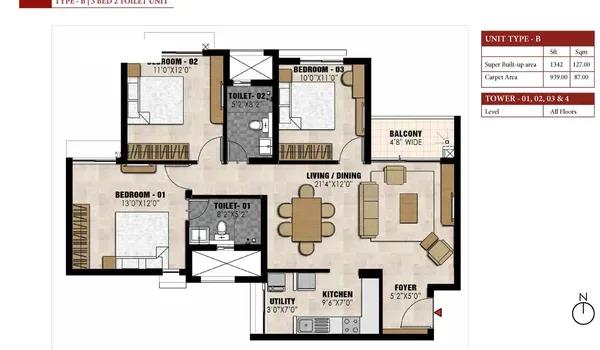 Prestige Elysian floor plan