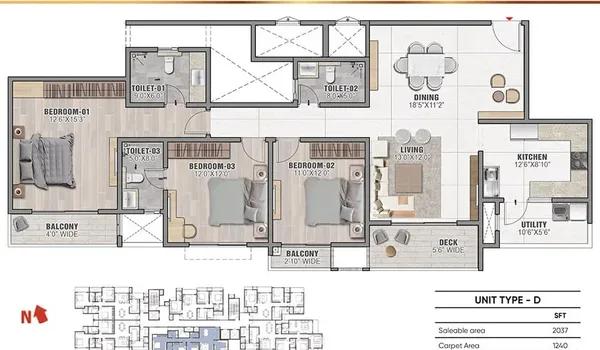Prestige Camden Gardens floor plan