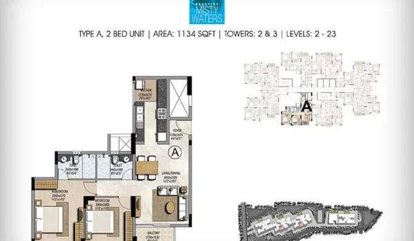 Prestige Misty Waters floor plan