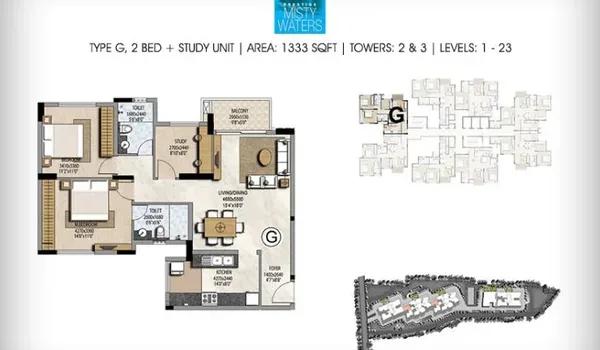 Prestige Misty Waters floor plan