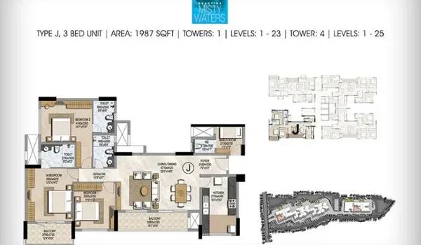 Prestige Misty Waters floor plan