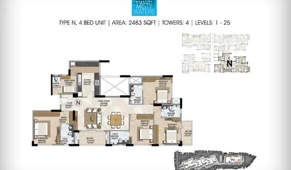 Prestige Misty Waters floor plan