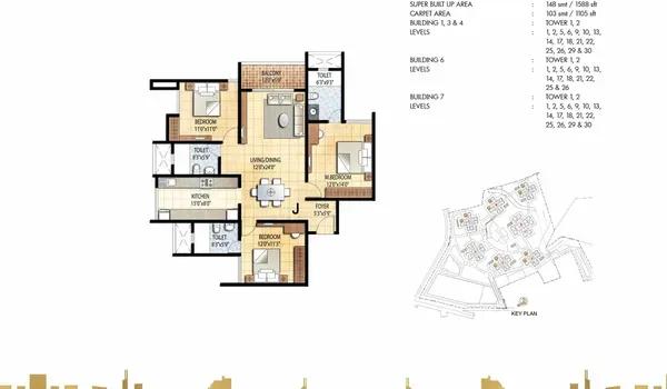 Prestige Falcon City floor plan