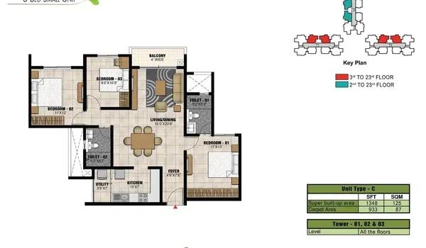 Prestige Park Square floor plan