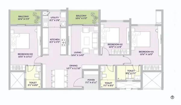 Century Codename Blue Moon floor plan