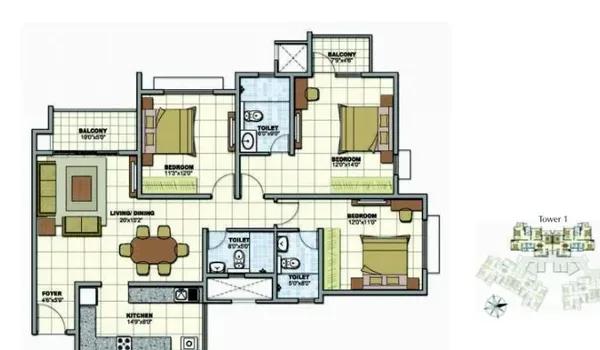 Prestige Sunrise Park floor plan