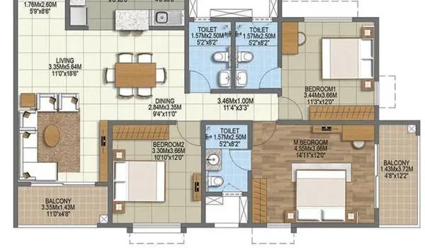 Brigade Komarla Heights floor plan