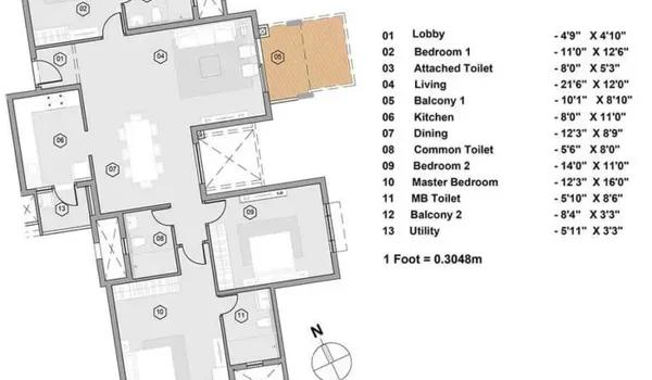 Purva Park Hill floor plan