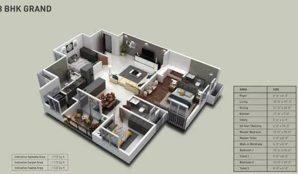 Purva Zenium floor plan