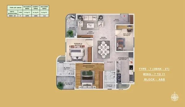 Sattva Vasanta Skye floor plan