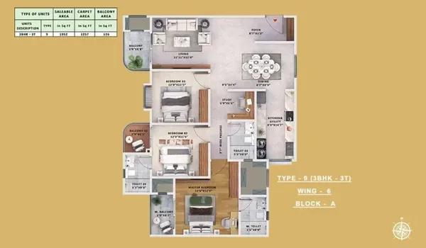 Sattva Vasanta Skye floor plan