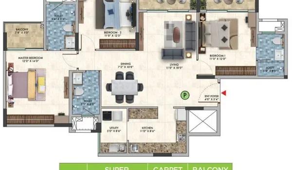 Sattva Park Cubix floor plan