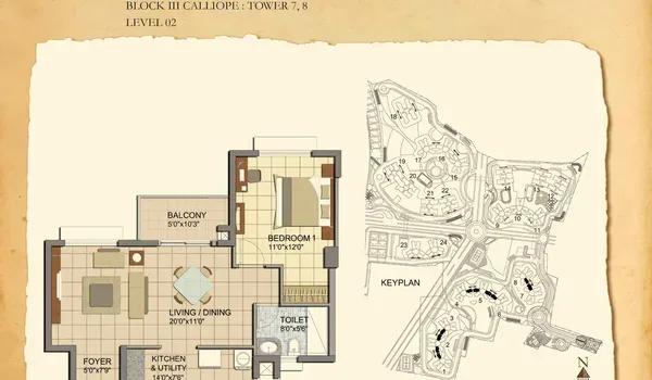 Prestige Lakeside Habitat - Apartments floor plan