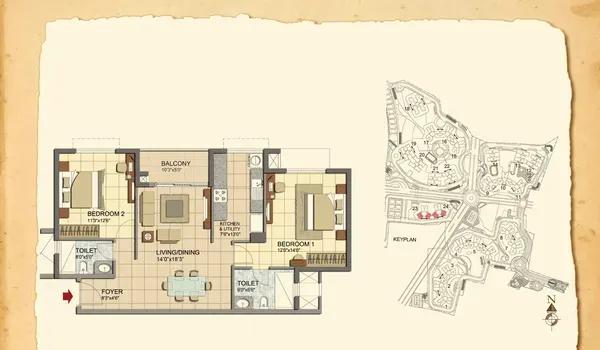 Prestige Lakeside Habitat - Apartments floor plan