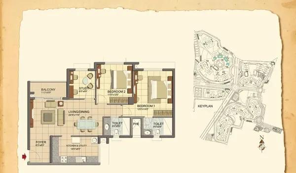 Prestige Lakeside Habitat - Apartments floor plan