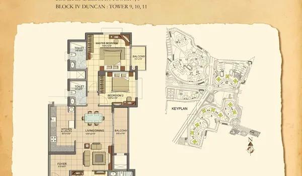 Prestige Lakeside Habitat - Apartments floor plan