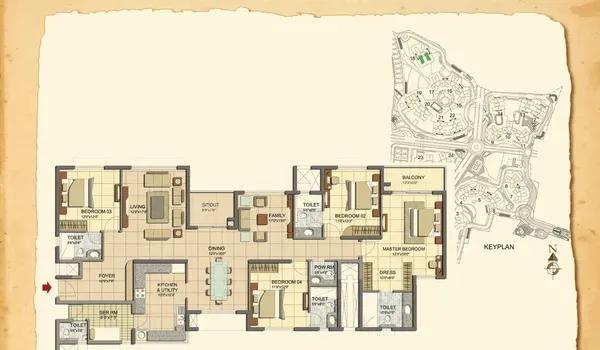 Prestige Lakeside Habitat - Apartments floor plan