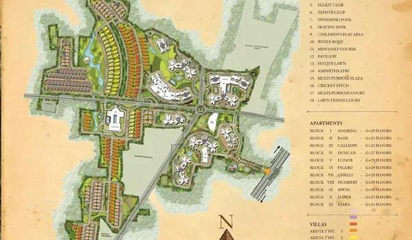 Prestige Lakeside Habitat - Apartments master plan