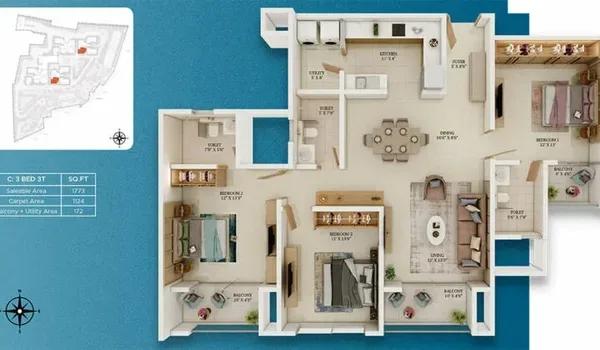 Prestige Somerville floor plan