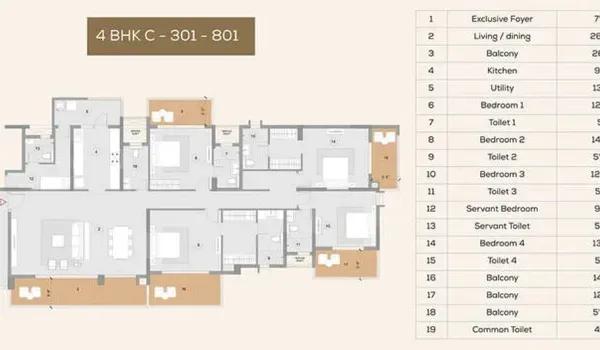 Purva Meraki floor plan