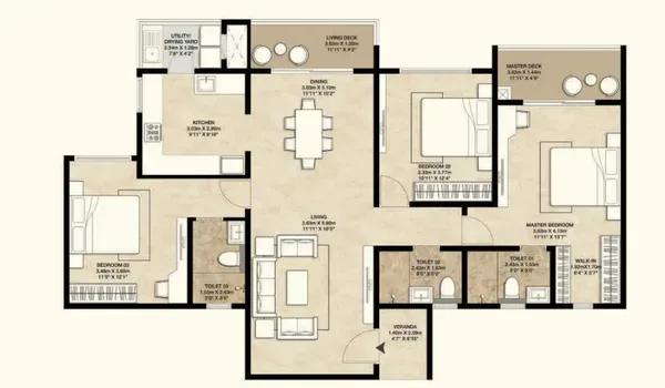 Mahindra NewHaven floor plan
