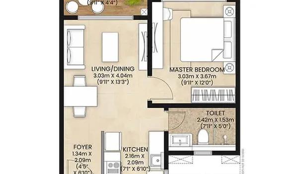 Mahindra Eden floor plan