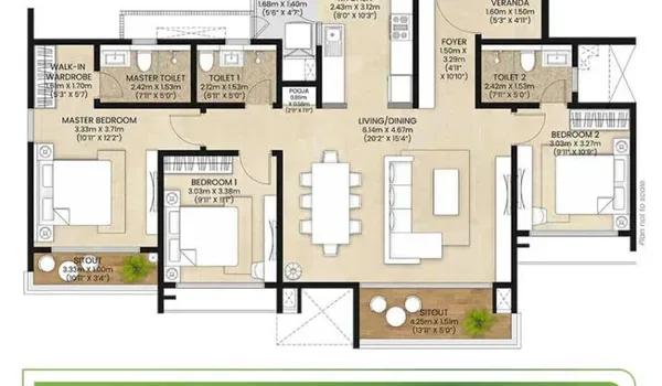 Mahindra Eden floor plan