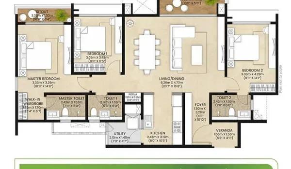 Mahindra Eden floor plan