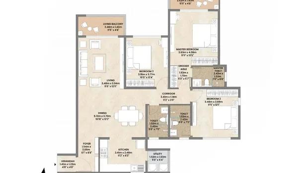 Mahindra Zen floor plan