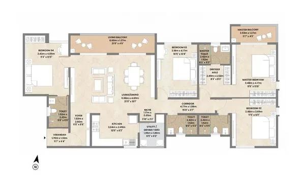 Mahindra Zen floor plan