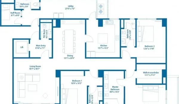 Embassy Lake Terraces floor plan