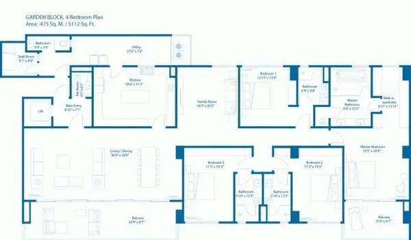 Embassy Lake Terraces floor plan