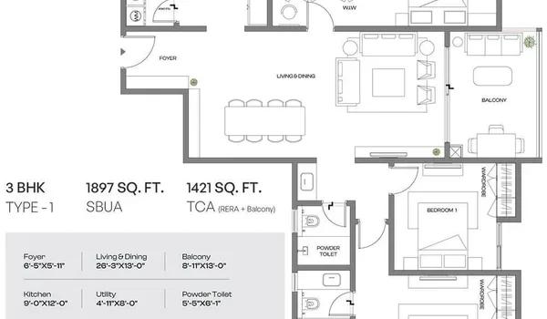 Assetz Meru & Meadow floor plan