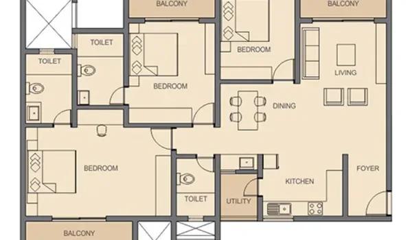 Rohan Avriti floor plan