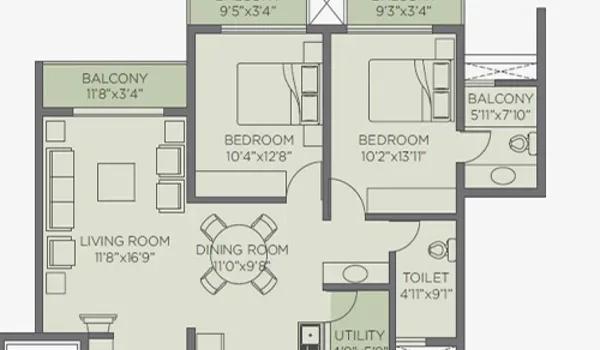 Rohan Jharoka 2 floor plan