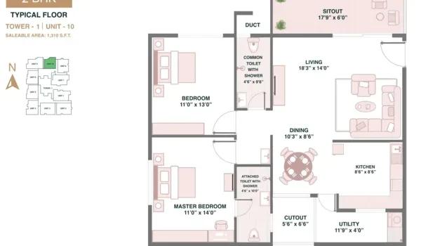 Pushkalam Heritage floor plan