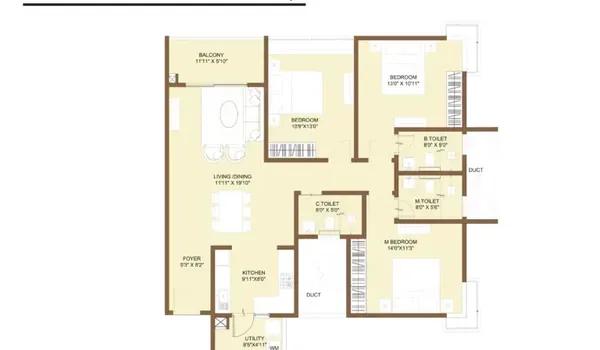 Nikoo Homes 9 floor plan