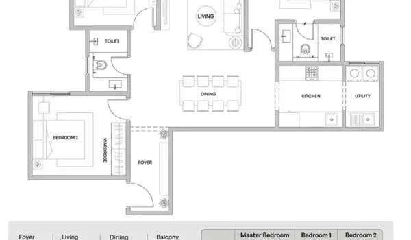 Assetz Niwa and Neo floor plan