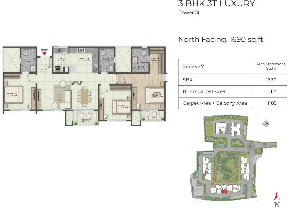 Abhee Aaria apartments floor plan